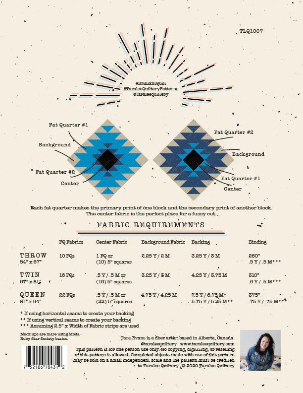 Brilliant Quilt Pattern by Taralee Quiltery