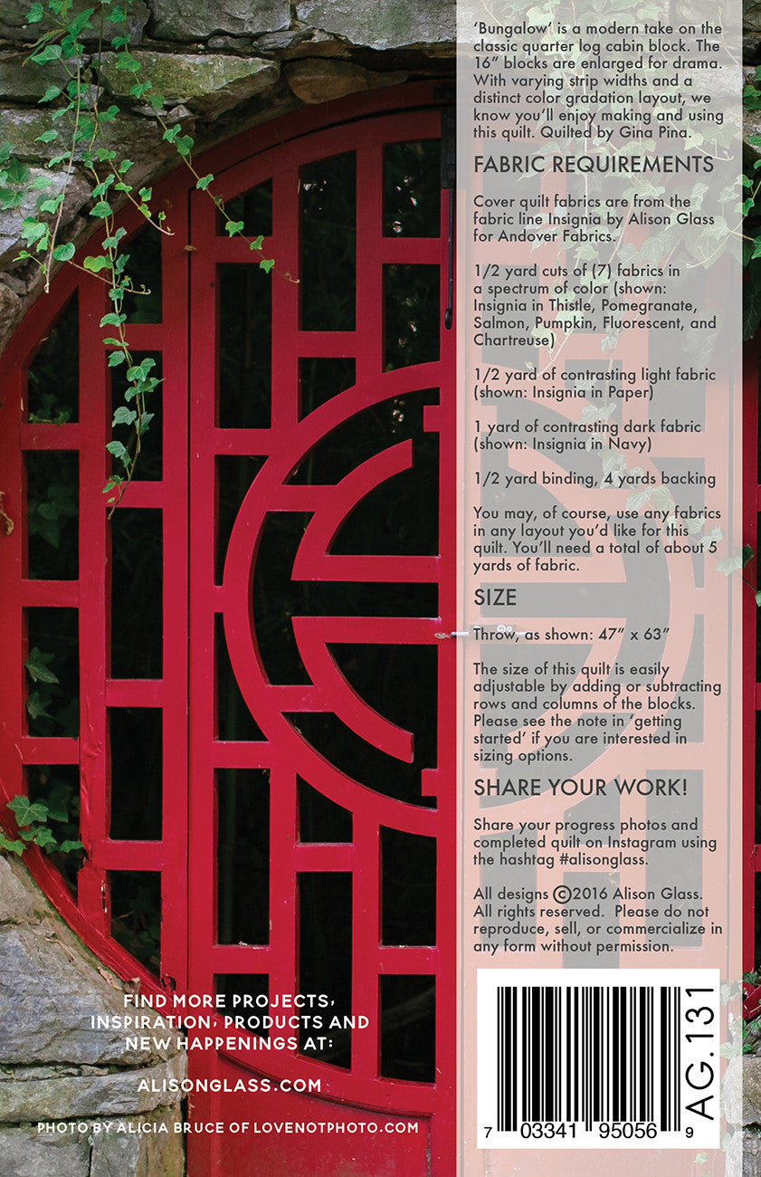 Bungalow Quilt Pattern by Alison Glass