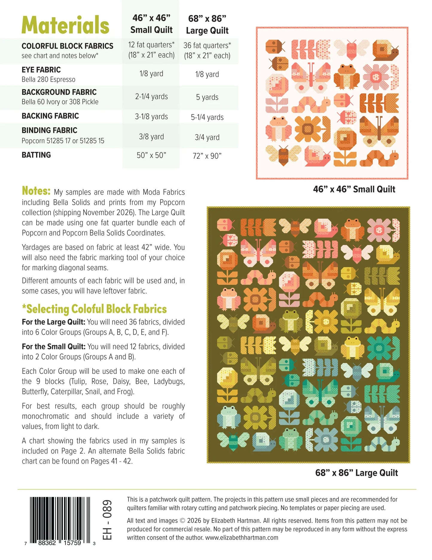 Busy Backyard Quilt Pattern by Elizabeth Hartman