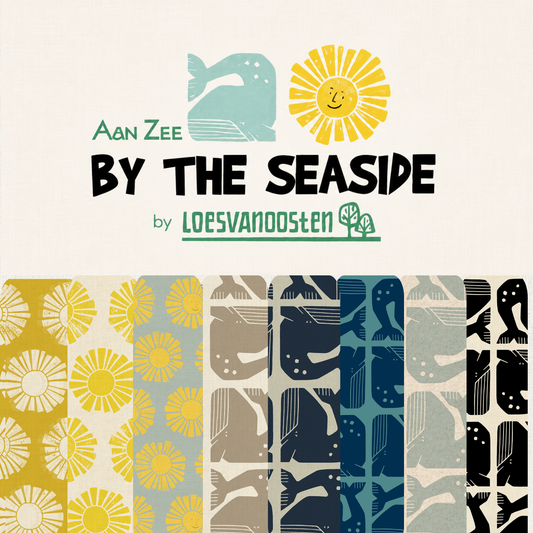 By the Seaside II by Loes Van Oosten : Sunshine Sky Blue Unbleached LV101-SB4U