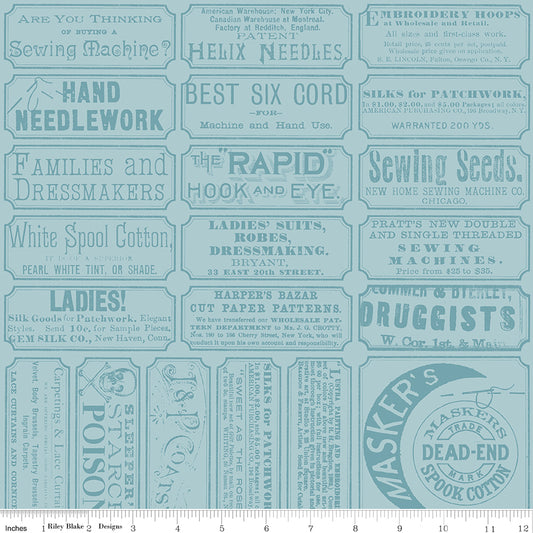 Scary Scraps by J. Wecker-Frisch : Scary Sew Labels Blue C17603-BLUE