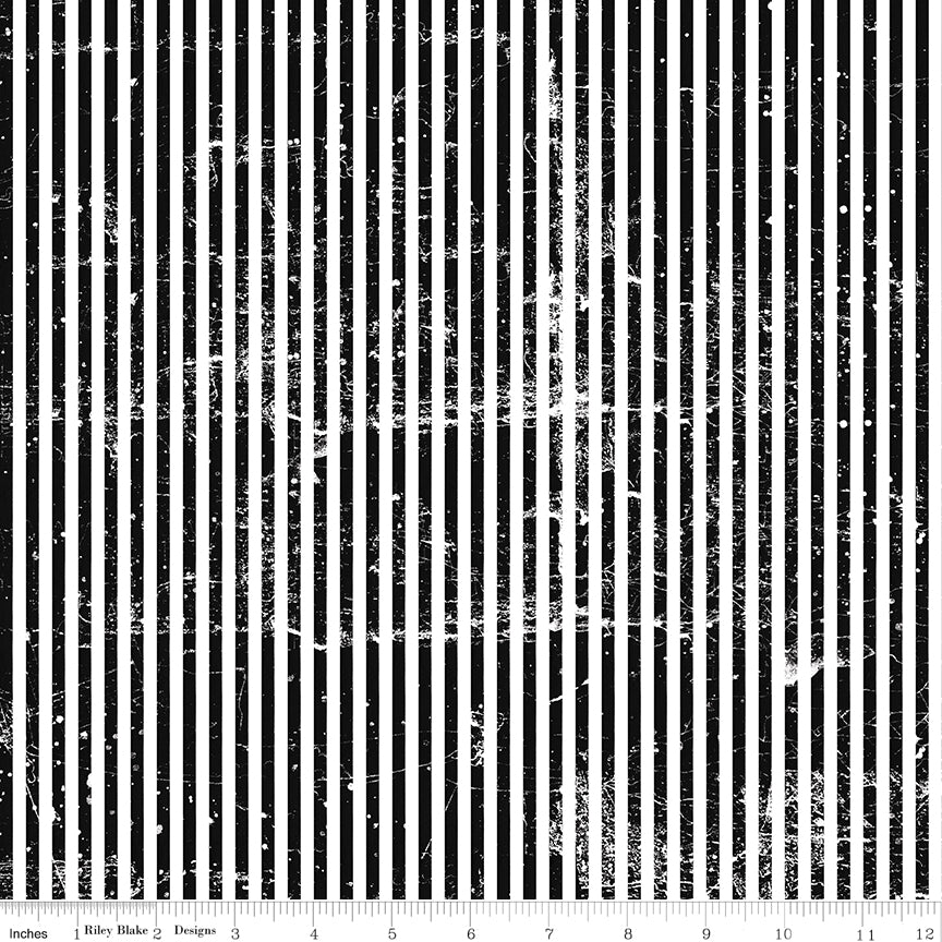 Scary Scraps by J. Wecker-Frisch : Stressed Stripes Black C17613-BLACK
