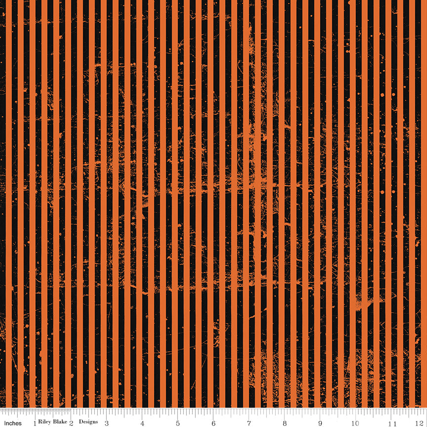 Scary Scraps by J. Wecker-Frisch : Stressed Stripes Orange C17613-ORANGE