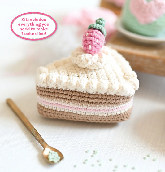 Crochet Café Amigurumi Kit Cake Slice - Special Order