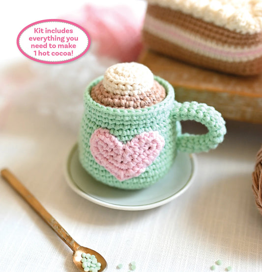Crochet Café Amigurumi Kit Hot Cocoa - Special Order