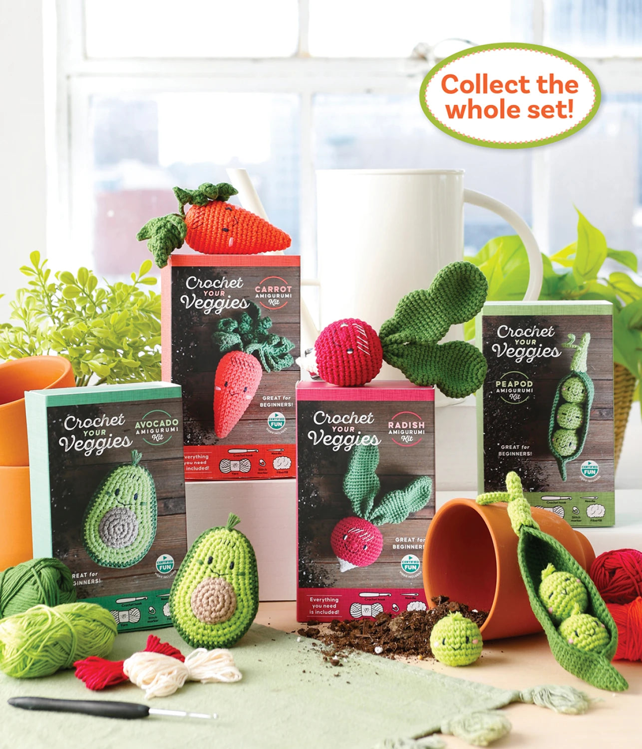 Crochet Your Veggies Amigurumi Kit Radish - Special Order