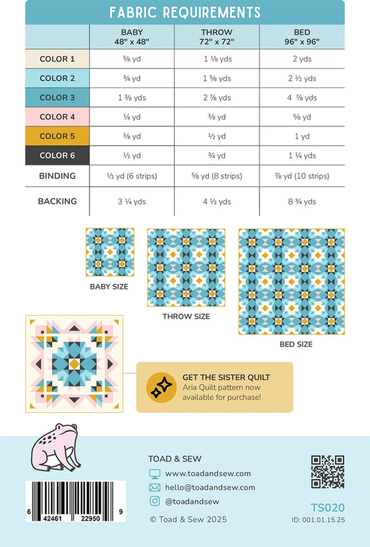 Cadence Quilt Pattern by Toad & Sew