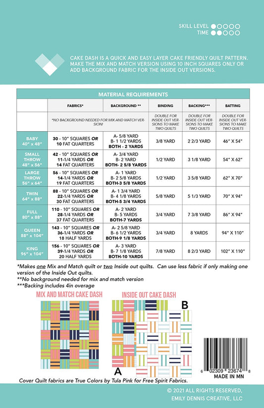 Cake Dash Quilt Pattern by Quilty Love