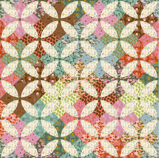 Flowering Patchwork Quilt Pattern by Crinkly Quilts