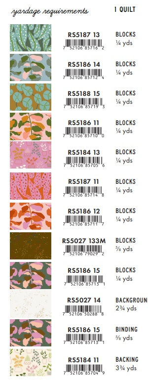 Calathea by Ruby Star Society Collaborative : Prickly Petals Quilt Kit