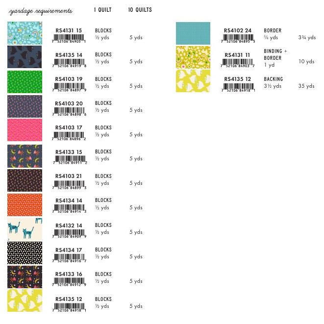 Catnap by Alexia Marcelle Abegg : Starburst Quilt Kit