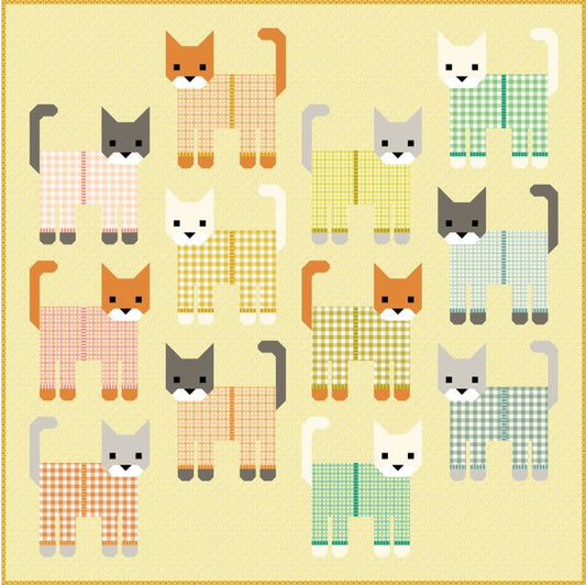 Cats in Pajamas Quilt Pattern by Elizabeth Hartman