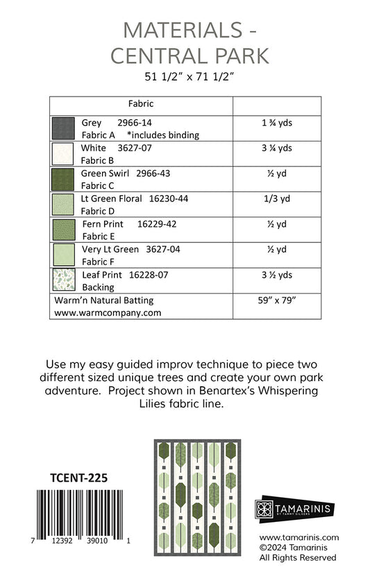 Central Park Quilt Pattern by Tamarinis