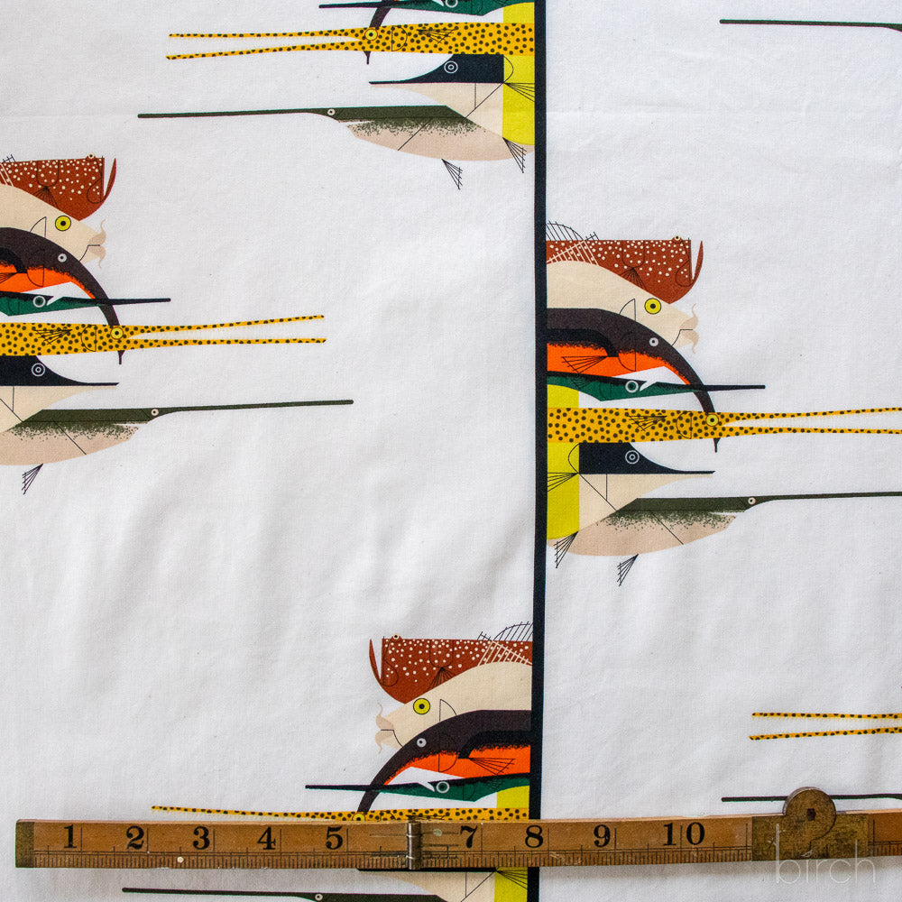 Charley Harper Coastal Vol 2 - Gone Fish'in Poplin CH-437