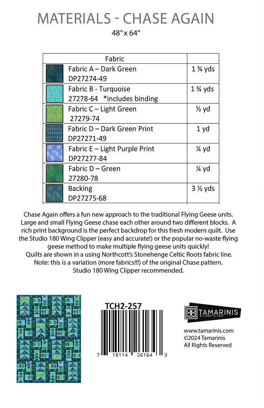 Chase Again Quilt Pattern by Tamarinis