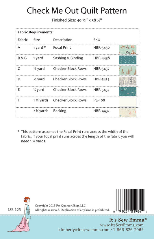 Check Me Out Quilt Pattern by It’s Sew Emma