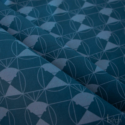 Chickadee End Papers Basic by Charley Harper: Denim CH-436-DENIM