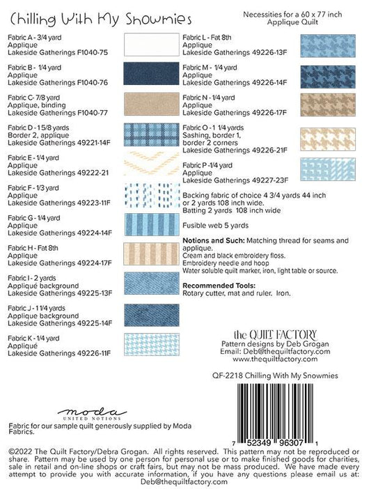 Chilling With My Snowmies Appliqué Quilt Pattern by The Quilt Factory