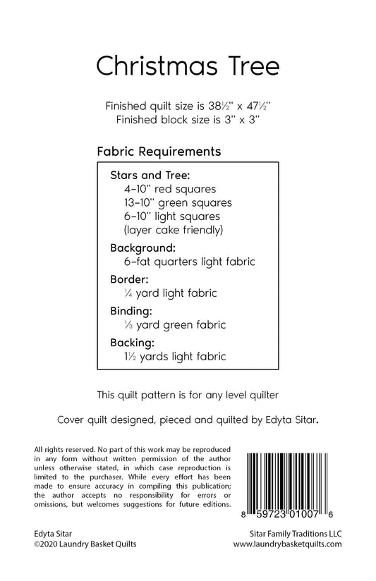 Christmas Tree Quilt Pattern by Laundry Basket Quilts LBQ-1007-P - Special Order