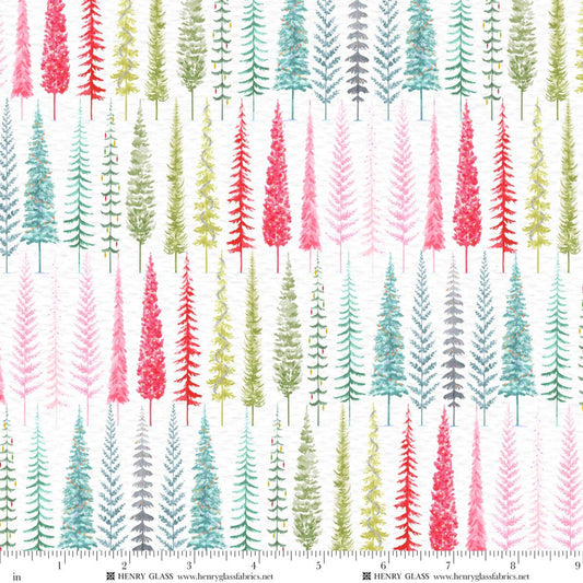 Christmas in Color by Goldi L. Studio : Christmas Tree Row 2455-108 Rainbow