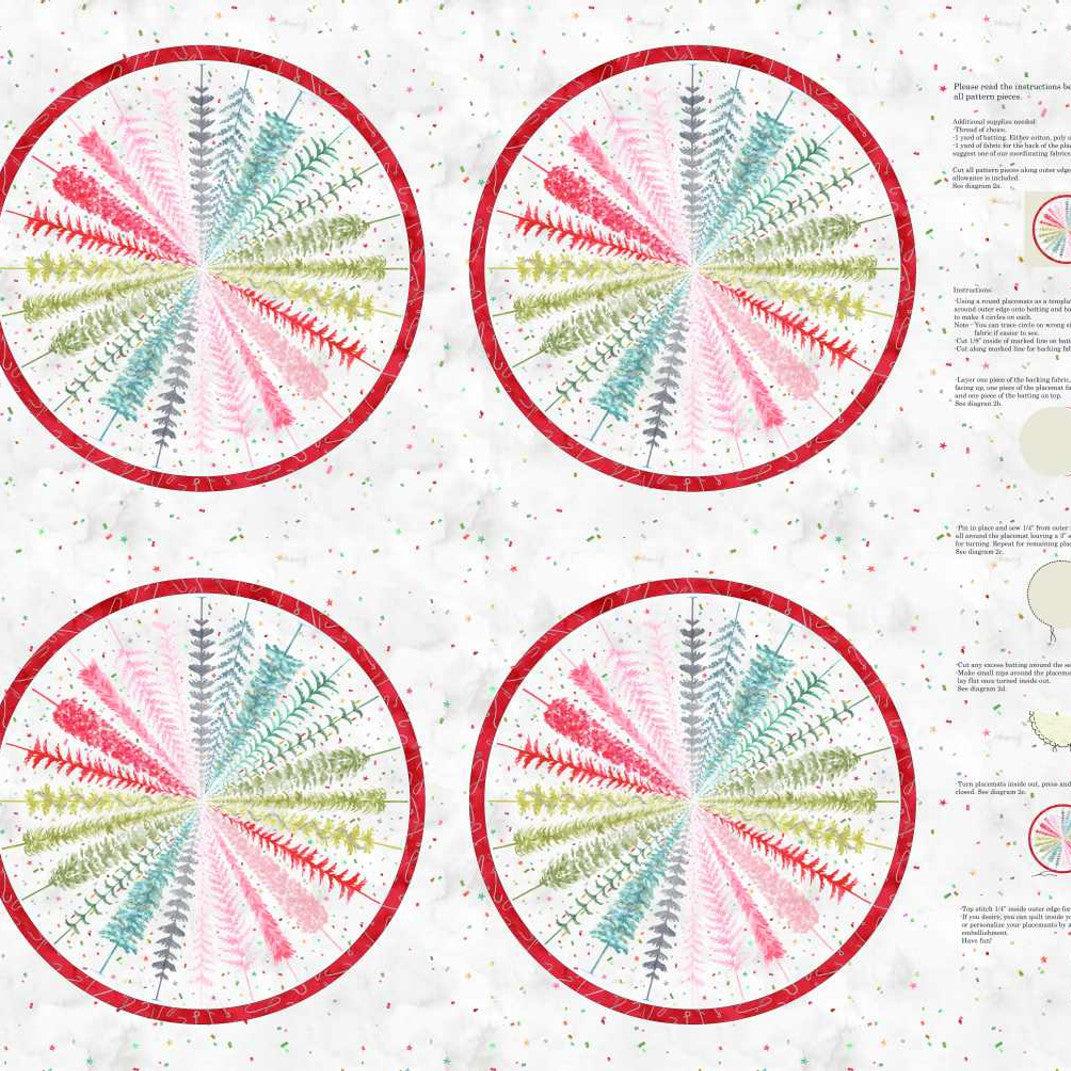 Christmas in Color by Goldi L. Studio : Placemats 36" 2456P-108 Rainbow