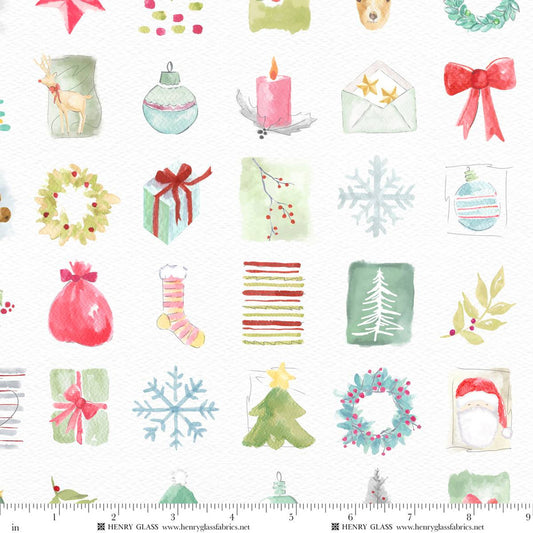 Christmas in Color by Goldi L. Studio : Watercolor Motifs 2454-108 Rainbow