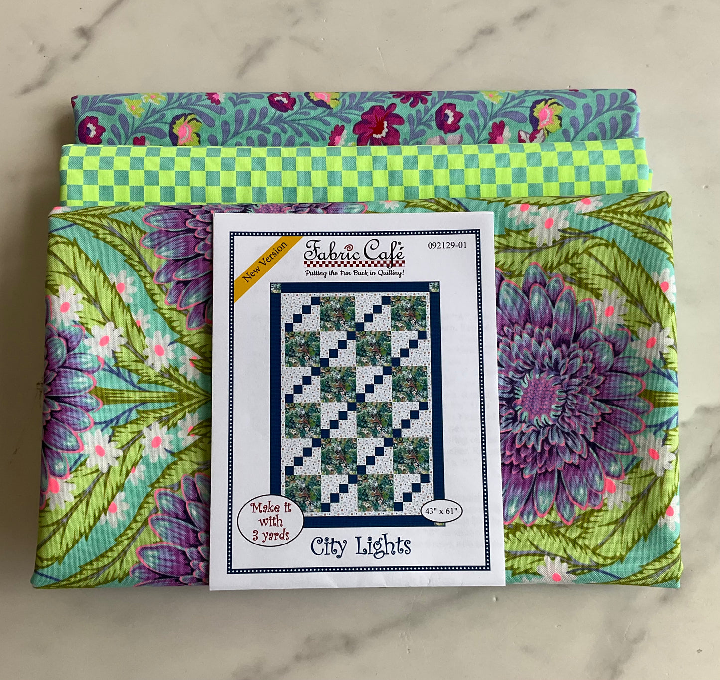 City Lights Quilt Kit featuring Untamed by Tula Pink - 3 Yard Quilt Kit