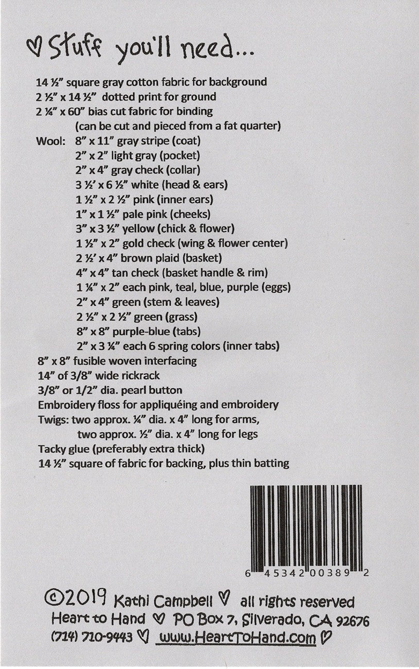 Clothesline Bunny # HTH389- Special Order