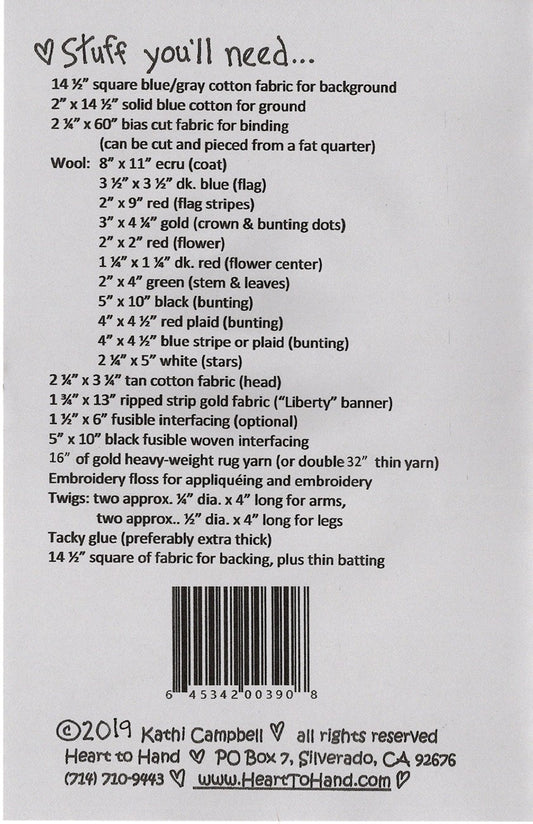 Clothesline Lady Liberty # HTH390- Special Order
