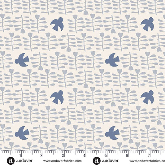 Conway Cottage by Karen Lewis Textiles : Amongst the Flowers Oat A1417-L