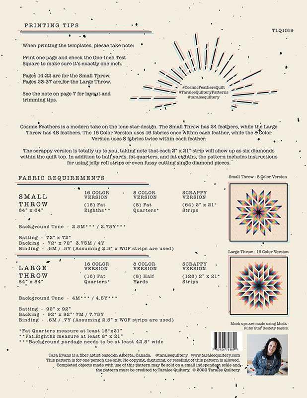 Sparkle Shopper by Melody Miller : Cosmic Feathers Quilt Kit