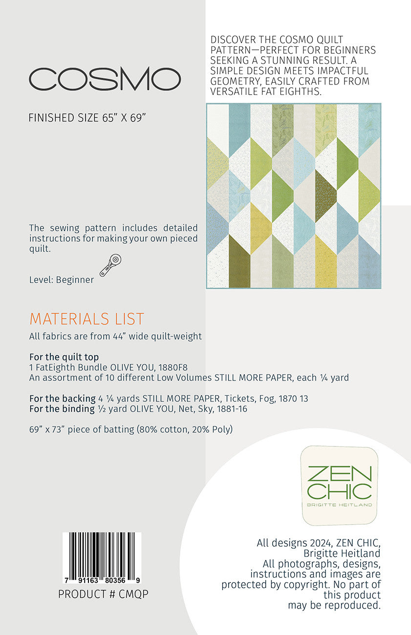 Cosmo Quilt Pattern by Zen Chic