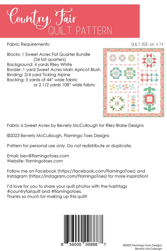 Country Fair Quilt Pattern # FT-8887 - Special Order