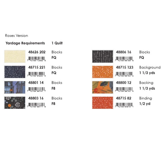 Coven by Robin Pickens : Roses in the Garden Table Runner Kit - 2 Designs