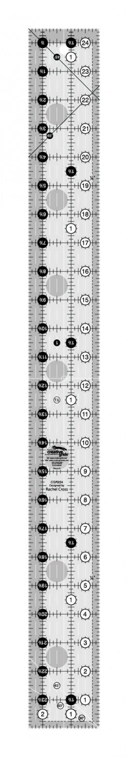 Creative Grids Quilt Ruler 2-1/2in x 24-1/2in Rectangle CGR224