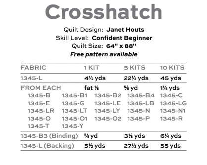 Crisscross by Andover Fabrics - Crosshatch Quilt Kit