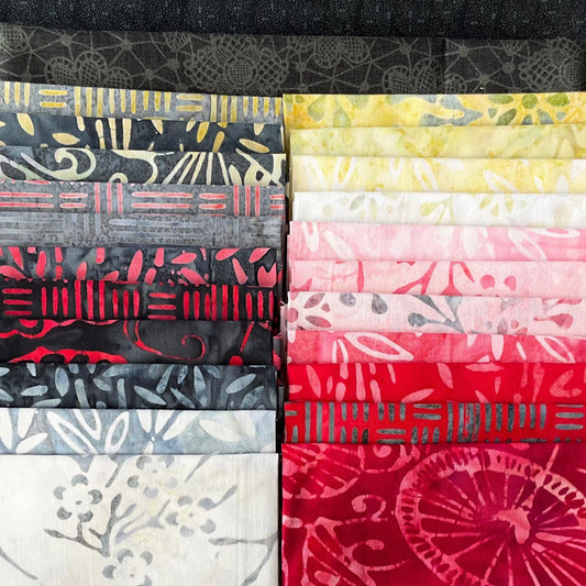 Cross Tile Quilt Kit featuring Bamboo Garden by Robert Kaufman Fabrics