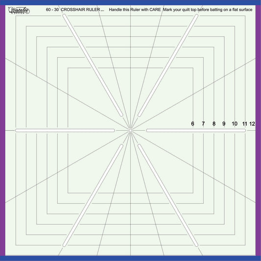 Crosshair Square 6 Point Template 12-1/2in # WACHS6PT125 - Special Order