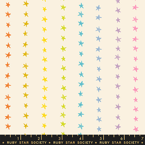 Daisy Days by Alexia Marcelle Abegg : Starry Stripe Multi On Natural RS4175 11