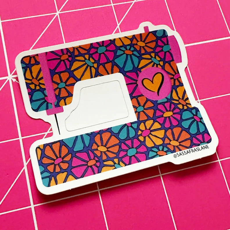 Daisy Sewing Machine Sticker by Sassafras Lane