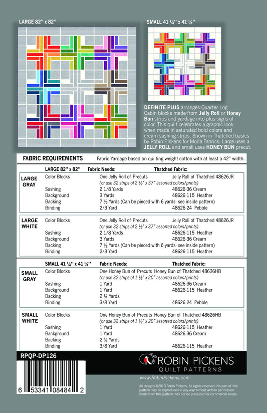 Definite Plus Quilt Pattern by Robin Pickens