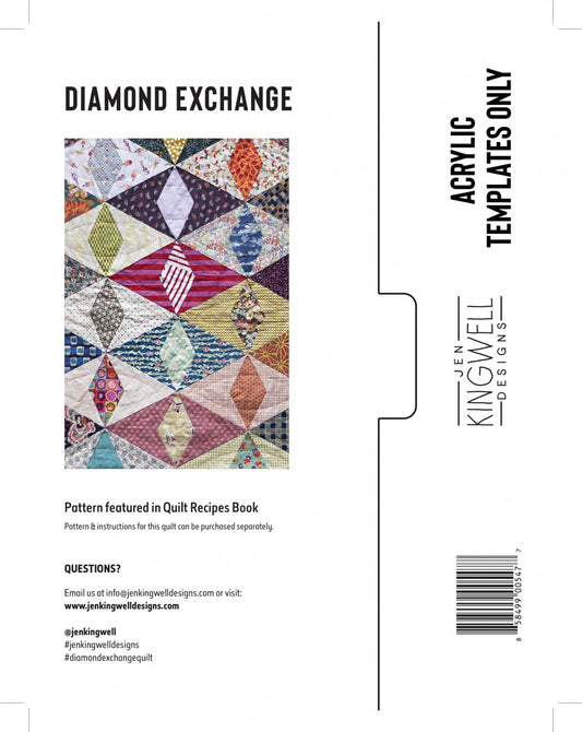 Diamond Exchange Acrylic Template Only by Jen Kingwell Designs - Special Order