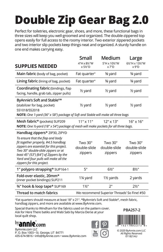 Double Zip Gear Bags 2.0 # PBA257-2 Special Order