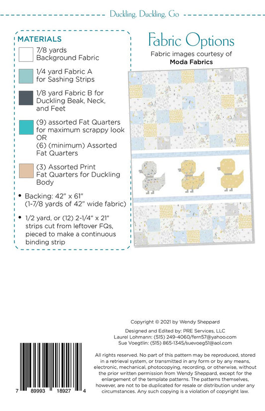 Duckling, Duckling, Go Quilt Pattern by Wendy Sheppard