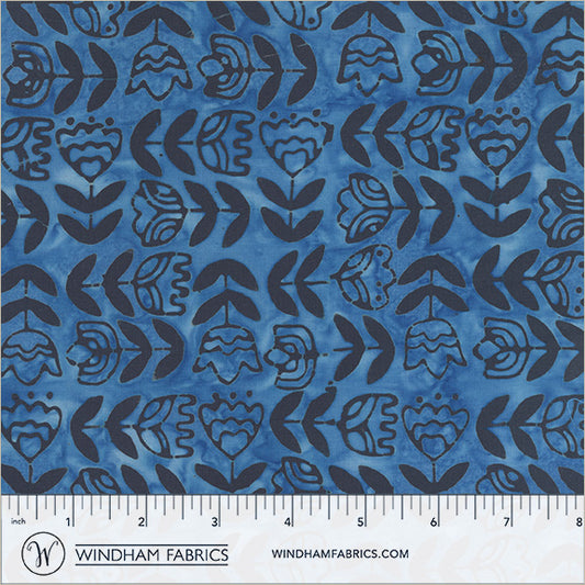 Dutch Days Batiks by Shayla Wolf of Sassafras Lane Designs - Tulip Study Delft 750Q-3