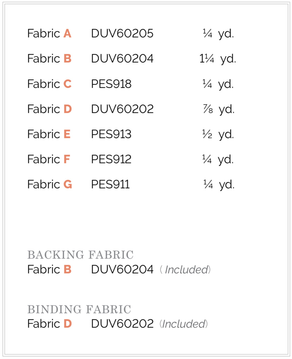 Duval by Suzy Quilts - Honeymoon Table Runner Kit