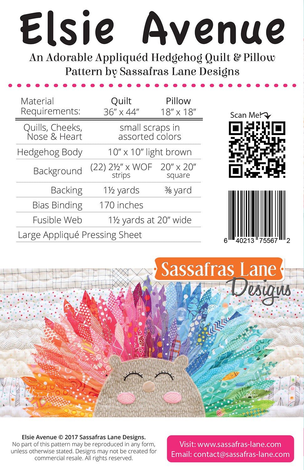 Elsie Avenue Applique Quilt Pattern by Sassafras Lane - Special Order