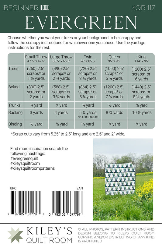 Evergreen Quilt Pattern by Kiley's Quilt Room