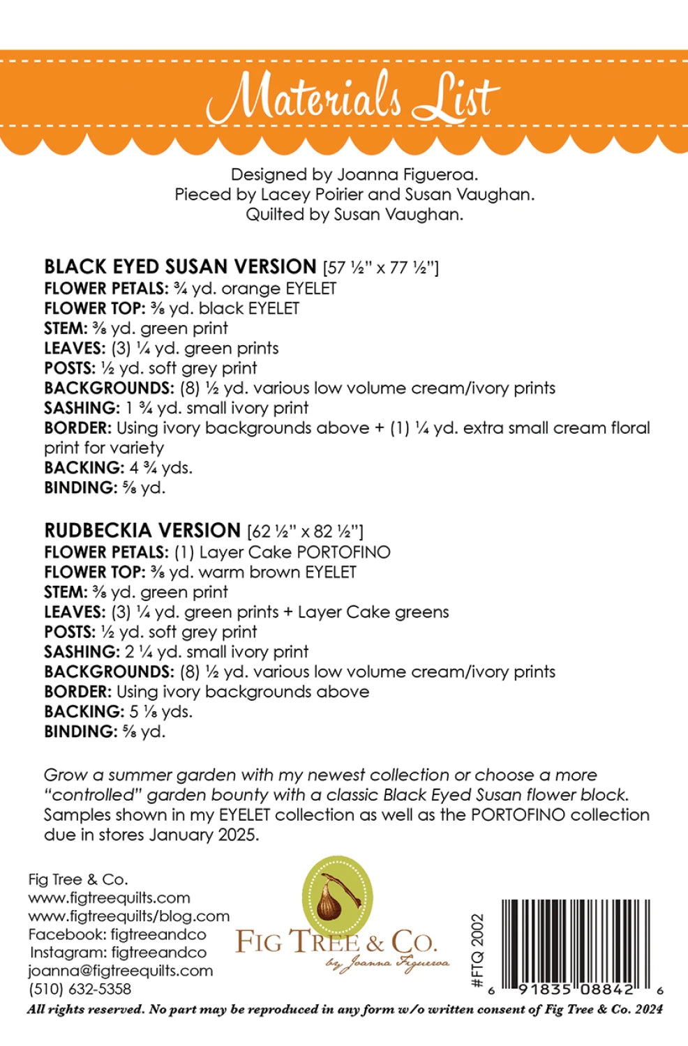 Black Eyed Susan Quilt Pattern by Fig Tree & Co.