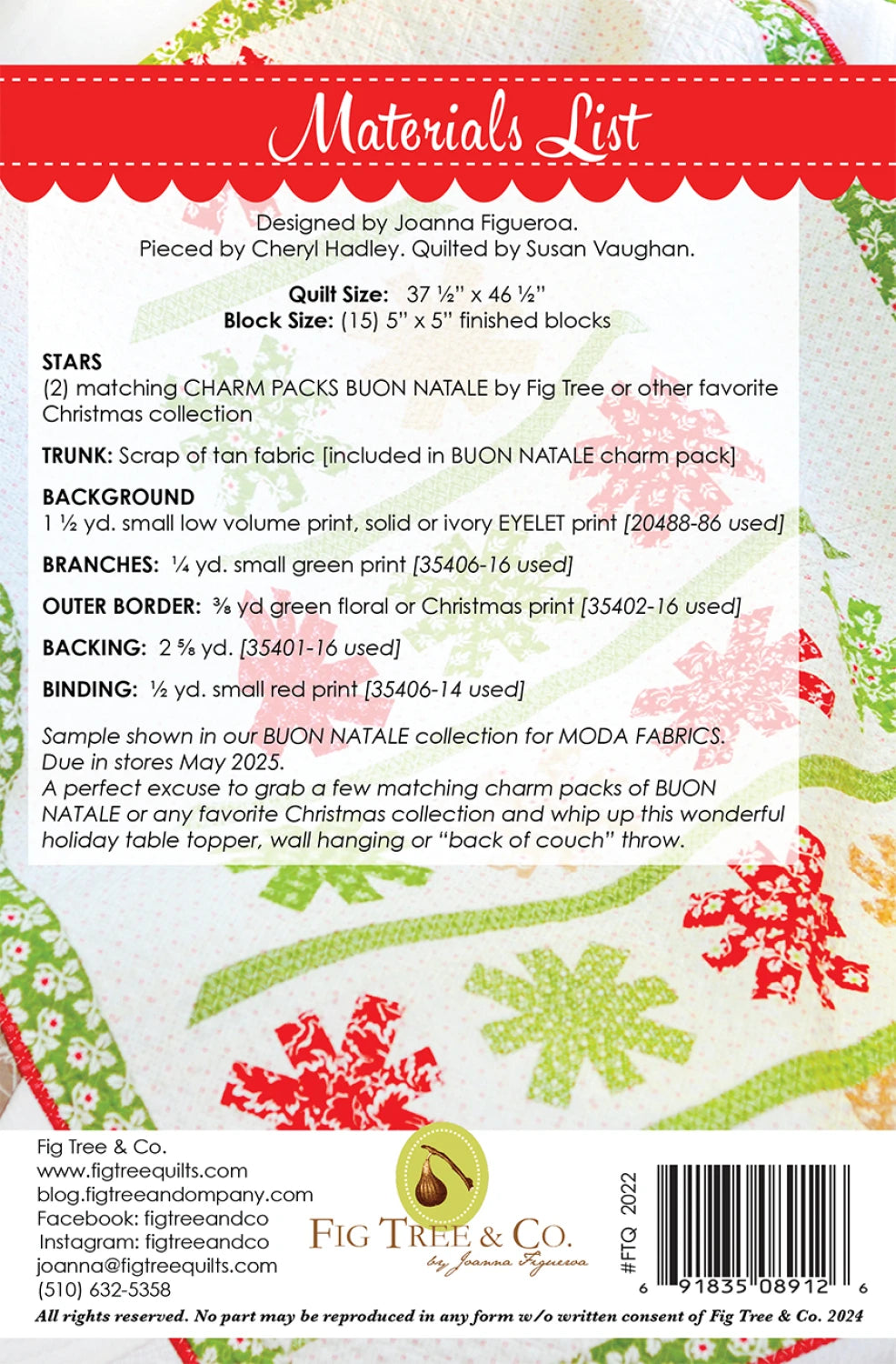 Holly Pines Quilt Pattern by Fig Tree & Co.